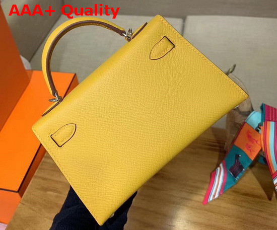 Hermes Mini Kelly 20cm Yellow Epsom Calfskin Replica