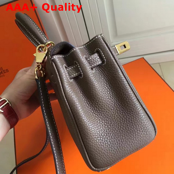 Hermes Mini Kelly Coffee Togo Leather Replica