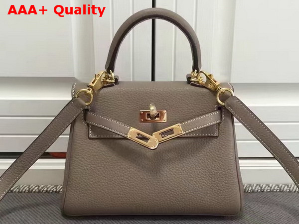 Hermes Mini Kelly Grey Togo Leather Replica