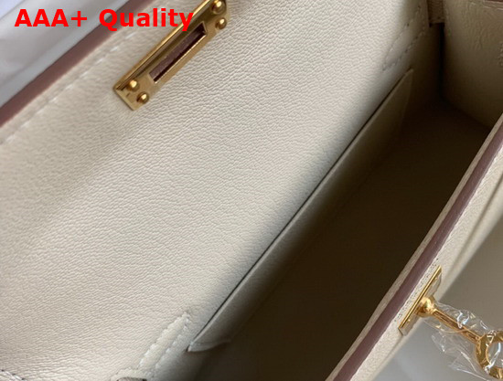 Hermes Mini Kelly II Milk White Epsom Leather Replica