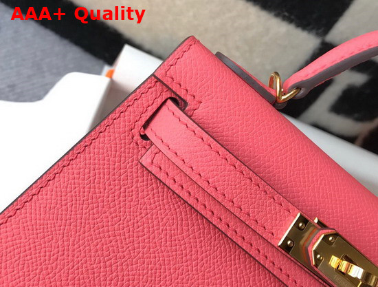 Hemes Mini Kelly II Peach Epsom Leather Replica