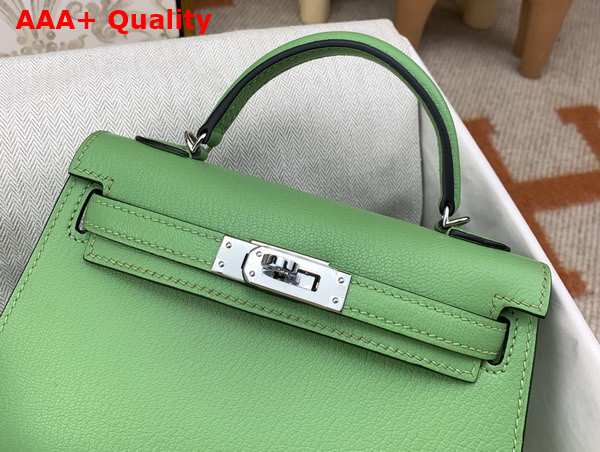 Hermes Mini Kelly II in Avocado Green Goatskin Replica