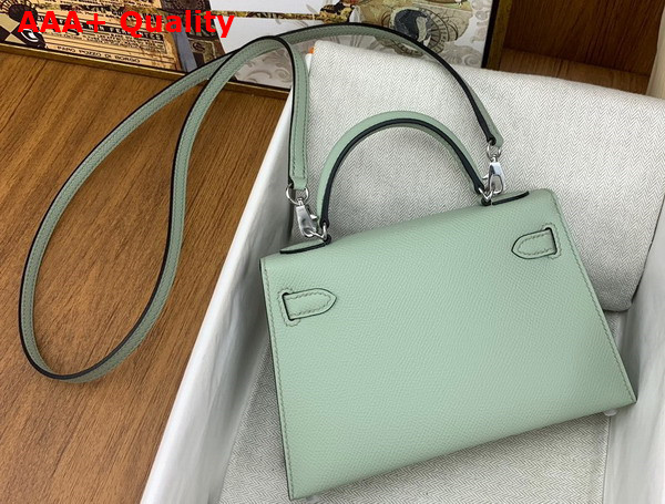 Hermes Mini Kelly II in Vert Jade Goatskin Replica