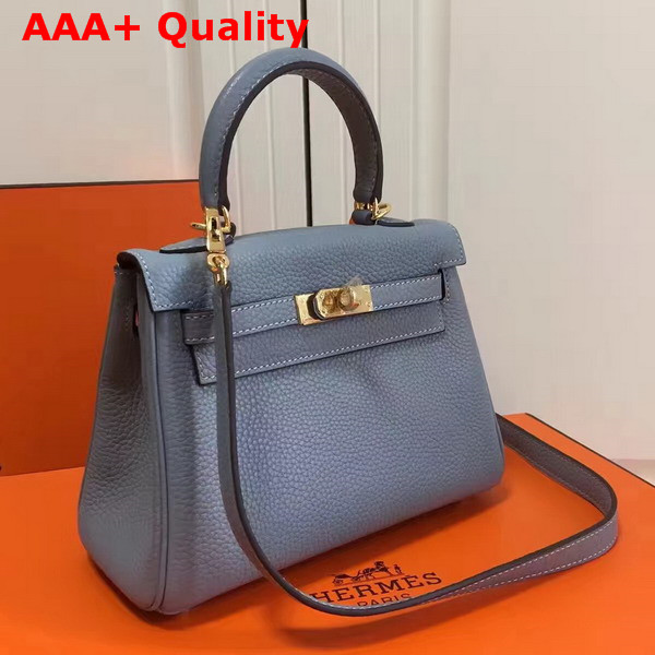 Hermes Mini Kelly Light Blue Togo Leather Replica