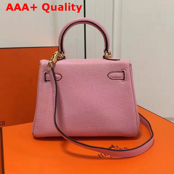 Hermes Mini Kelly Pink Togo Leather Replica