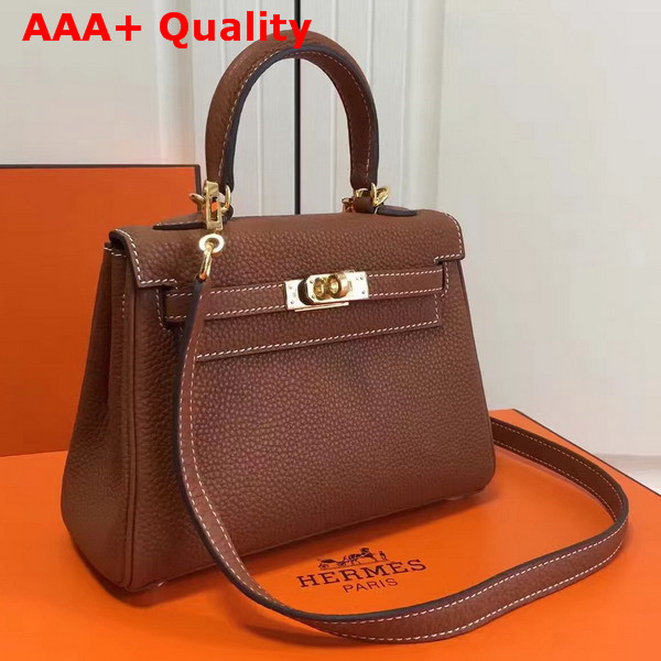 Hermes Mini Kelly Tan Togo Leather Replica