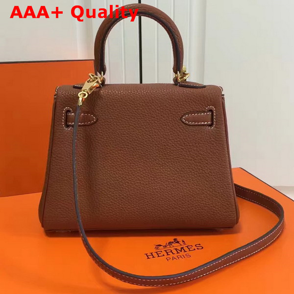 Hermes Mini Kelly Tan Togo Leather Replica