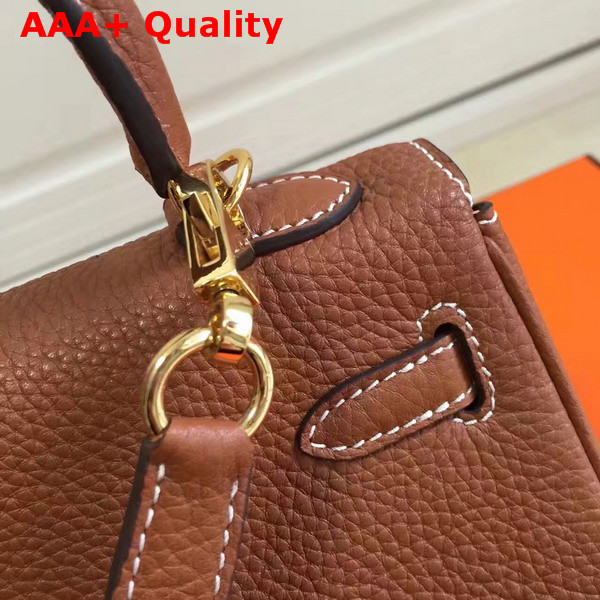 Hermes Mini Kelly Tan Togo Leather Replica