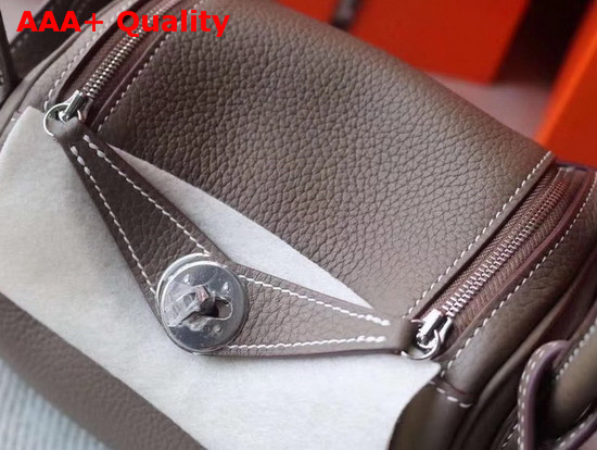 Hermes Mini Lindy Bag in Grey Taurillon Clemence Leather Replica