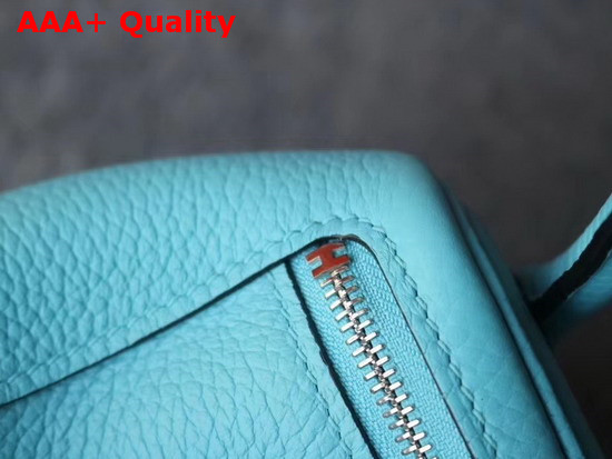 Hermes Mini Lindy Bag in Turquoise Taurillon Clemence Leather Replica