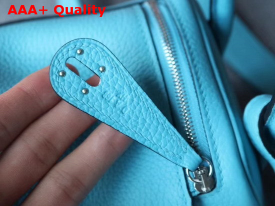 Hermes Mini Lindy Bag in Turquoise Taurillon Clemence Leather Replica