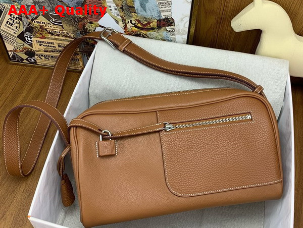 Hermes Nouveau On Body Bag in Gold Brown Replica