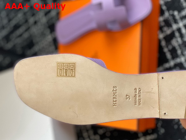 Hermes Oran Sandal in Lilac Epsom Calfskin Replica