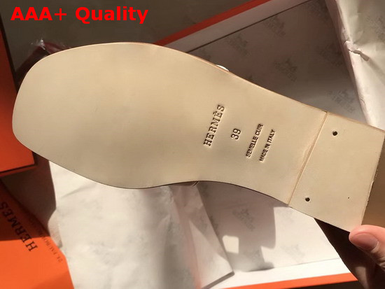 Hermes Oran Sandal in White Box Calfskin Replica