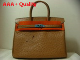 Hermes Ostrich Birkin 35 Light Coffee Replica