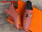 Hermes Paradis Mule in Rouge Blush Goatskin Replica