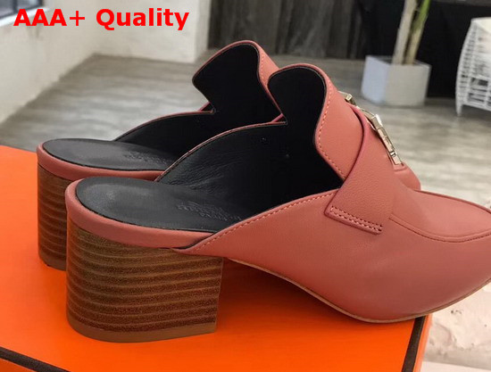 Hermes Paradis Mule in Rouge Blush Goatskin Replica