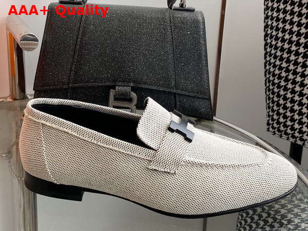 Hermes Paris Loafer in Beige Canvas Replica