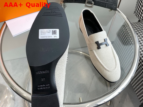 Hermes Paris Loafer in Beige Canvas Replica