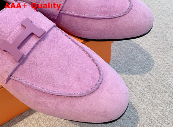 Hermes Paris Loafer in Lilac Suede Goatskin Replica