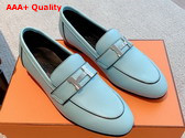 Hermes Paris Loafer in Pale Blue Goatskin Replica