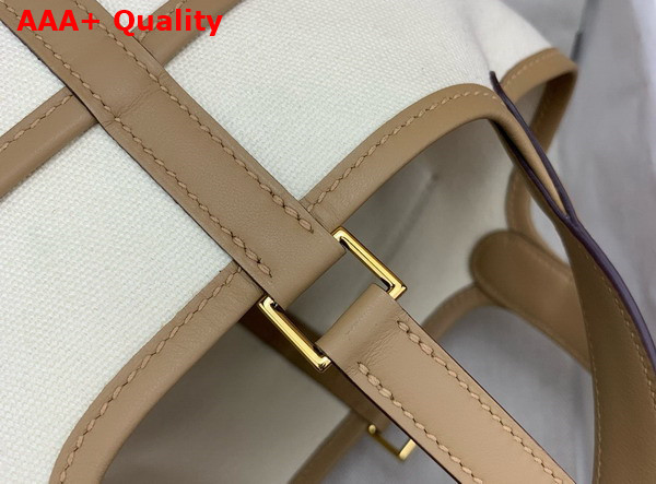 Hermes Picotin Cargo 18 Bag in Beige Canvas and Calfskin Replica