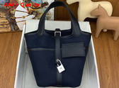 Hermes Picotin Cargo 18 Bag in Black Canvas and Calfskin Replica