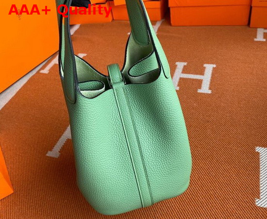 Hermes Picotin Lock 18 Bag in Apple Green Taurillon Clemence Leather Replica