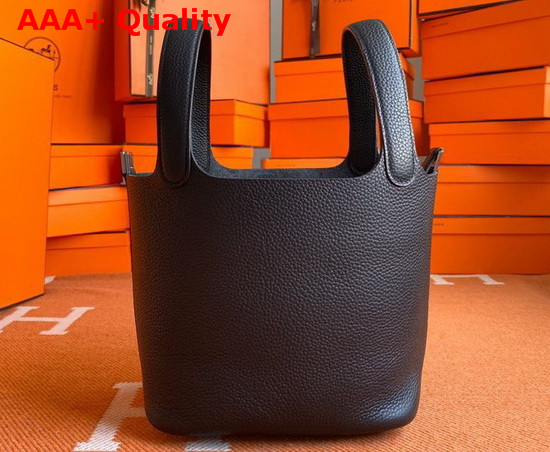 Hermes Picotin Lock 18 Bag in Black Taurillon Clemence Leather Replica