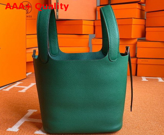 Hermes Picotin Lock 18 Bag in Green Taurillon Clemence Leather Replica