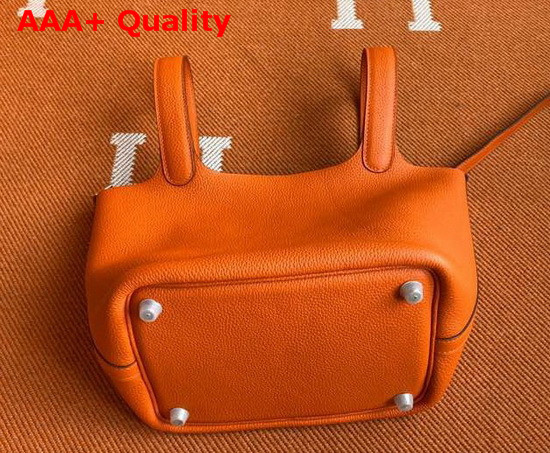 Hermes Picotin Lock 18 Bag in Orange Taurillon Clemence Leather Replica