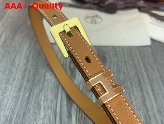 Hermes Pop H 15 Belt Gold Epsom Calfskin Replica