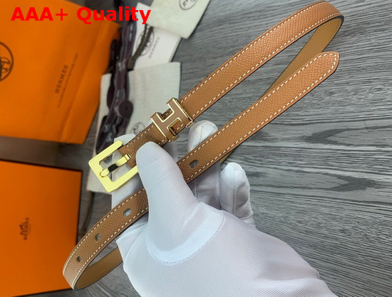 Hermes Pop H 15 Belt Gold Epsom Calfskin Replica