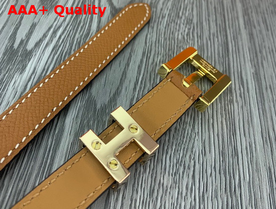 Hermes Pop H 15 Belt Gold Epsom Calfskin Replica