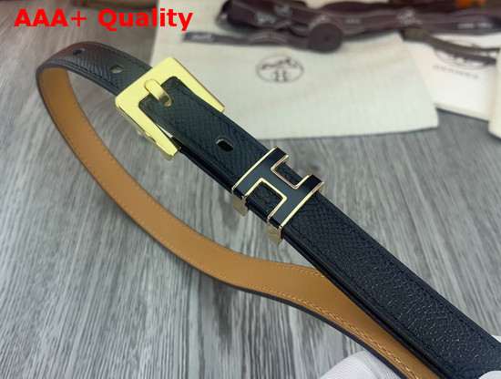 Hermes Pop H 15 Belt Noir Epsom Calfskin Replica