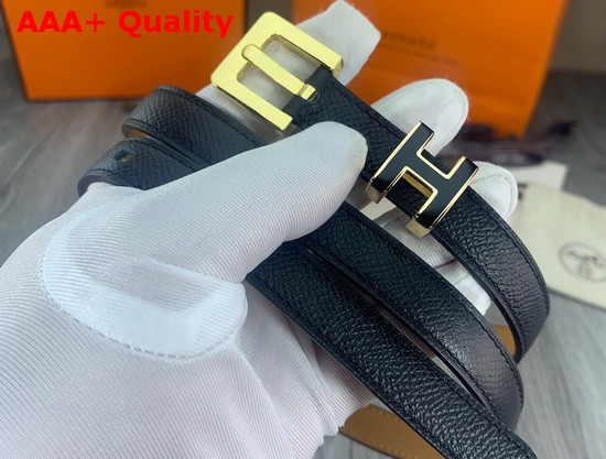 Hermes Pop H 15 Belt Noir Epsom Calfskin Replica