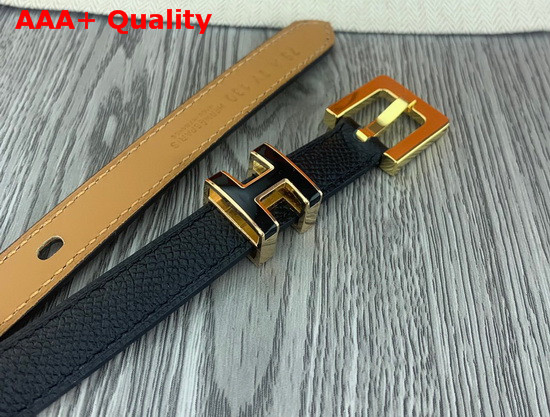 Hermes Pop H 15 Belt Noir Epsom Calfskin Replica