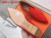 Hermes Rex Mule in Orange Solaire Suede Goatskin Replica