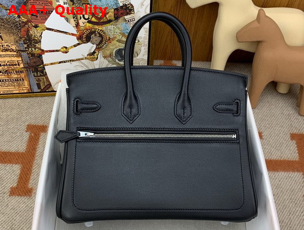 Hermes Rock Birkin 25 in Black Swift Calfskin Replica