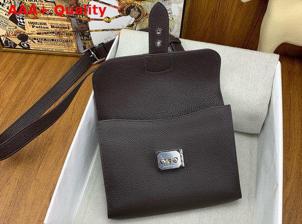 Hermes Sac a Depeches 21 Bag in Dark Brown Togo Leather Replica