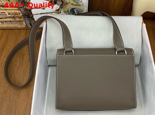 Hermes Sac a Depeches 21 Bag in Elephant Grey Togo Leather Replica