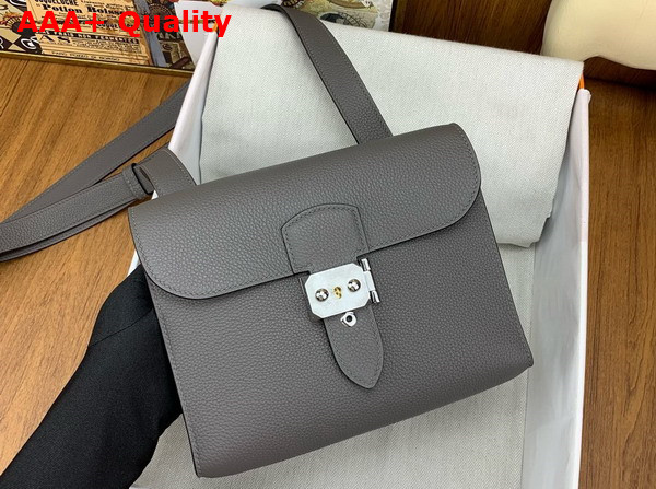 Hermes Sac a Depeches 21 Bag in Etoupe Togo Leather Replica