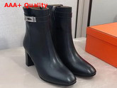 Hermes Saint Germain Ankle Boot in Black Calfskin Replica