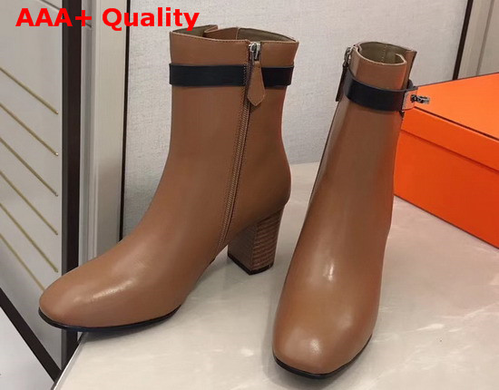 Hermes Saint Germain Ankle Boot in Brown Calfskin Replica