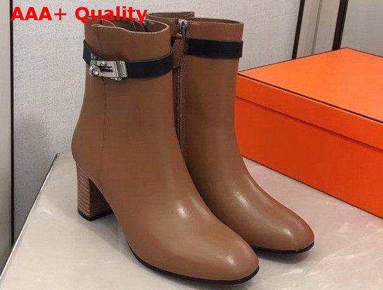 Hermes Saint Germain Ankle Boot in Brown Calfskin Replica