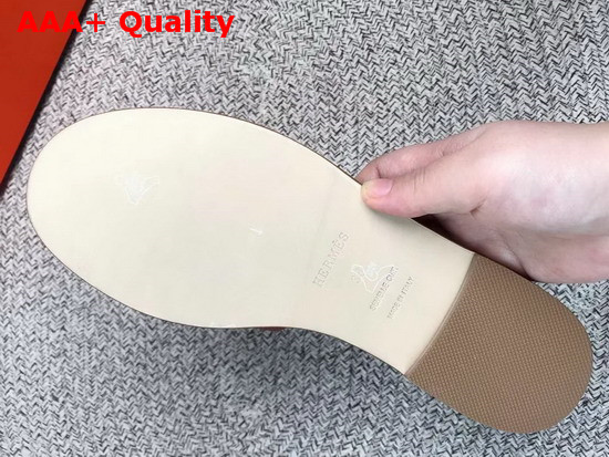 Hermes Santorini Sandal in Tan Calfskin Replica