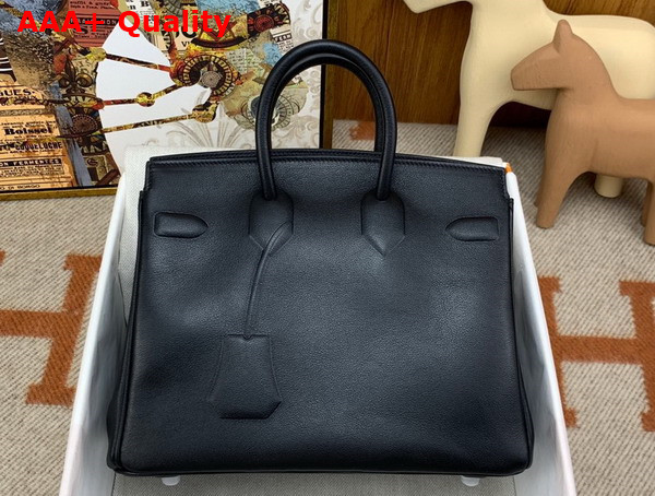 Hermes Shadow Birkin 25 Bag in Black Swift Calfskin Replica