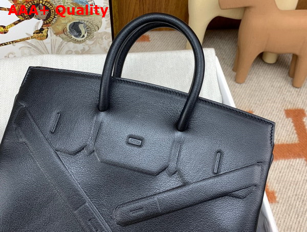 Hermes Shadow Birkin 25 Bag in Black Swift Calfskin Replica