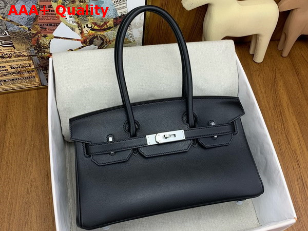 Hermes Shoulder Birkin 29 in Black Swift Calfskin Replica