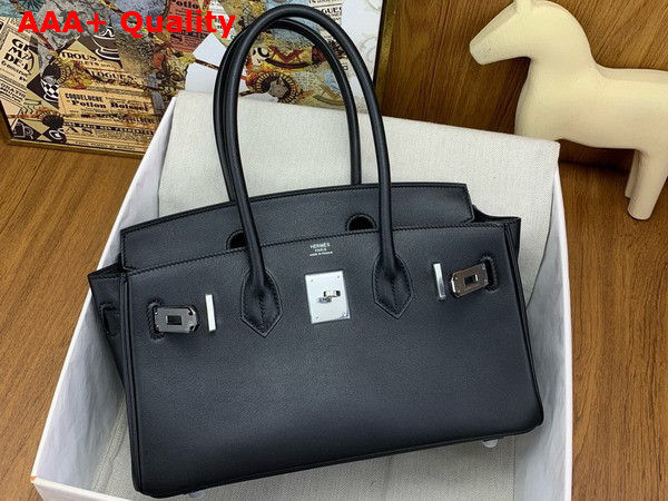 Hermes Shoulder Birkin 29 in Black Swift Calfskin Replica